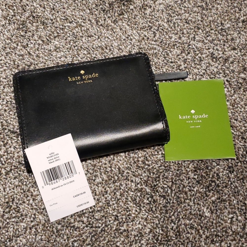‼️NWT Kate Spade Black Seton Drive Tellie Wallet